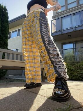 Hand spliced punk pants
